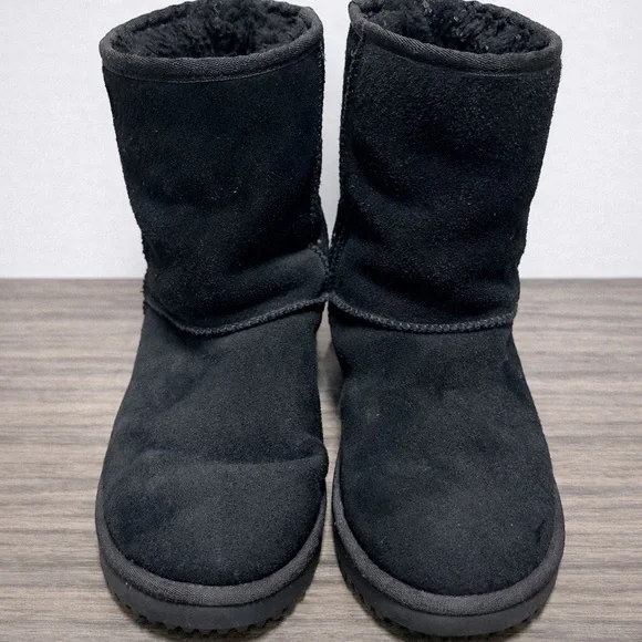 UGG Black Suede Winter Boots with Studded Detail - Picture 2 of 4